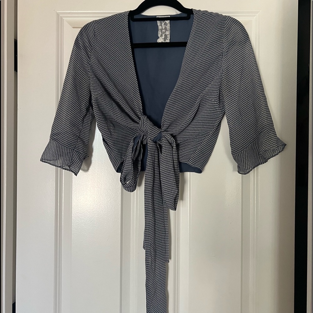 Sadie and sage blue gingham top